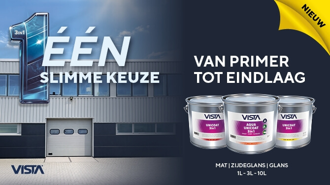 Afbeelding voor: VISTA INTRODUCEERT: UNICOAT 3IN1 EN AQUA UNICOAT 3IN1