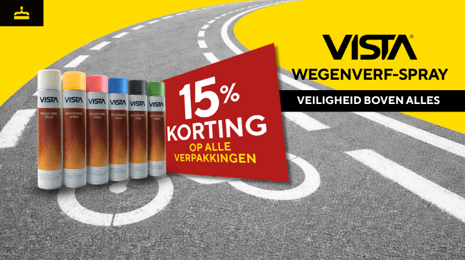 Afbeelding voor: 15% KORTING OP DE VISTA WEGENVERF-SPRAY