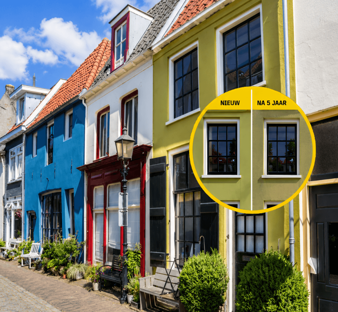 Afbeelding voor: Kleurterugloop bij buitenschilderwerk