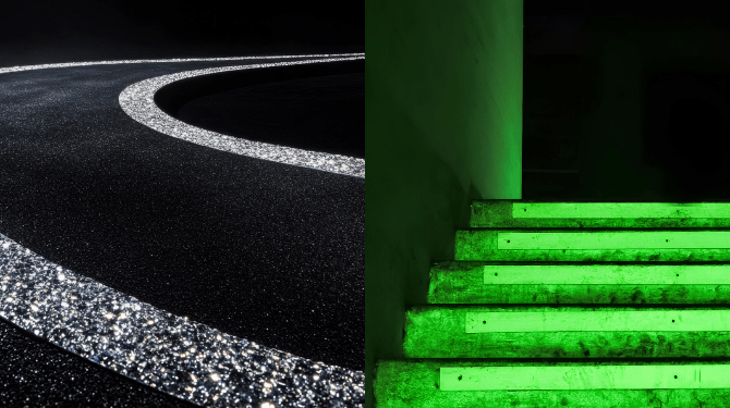 Afbeelding voor: Betere zichtbaarheid met reflexparels en lichtspray