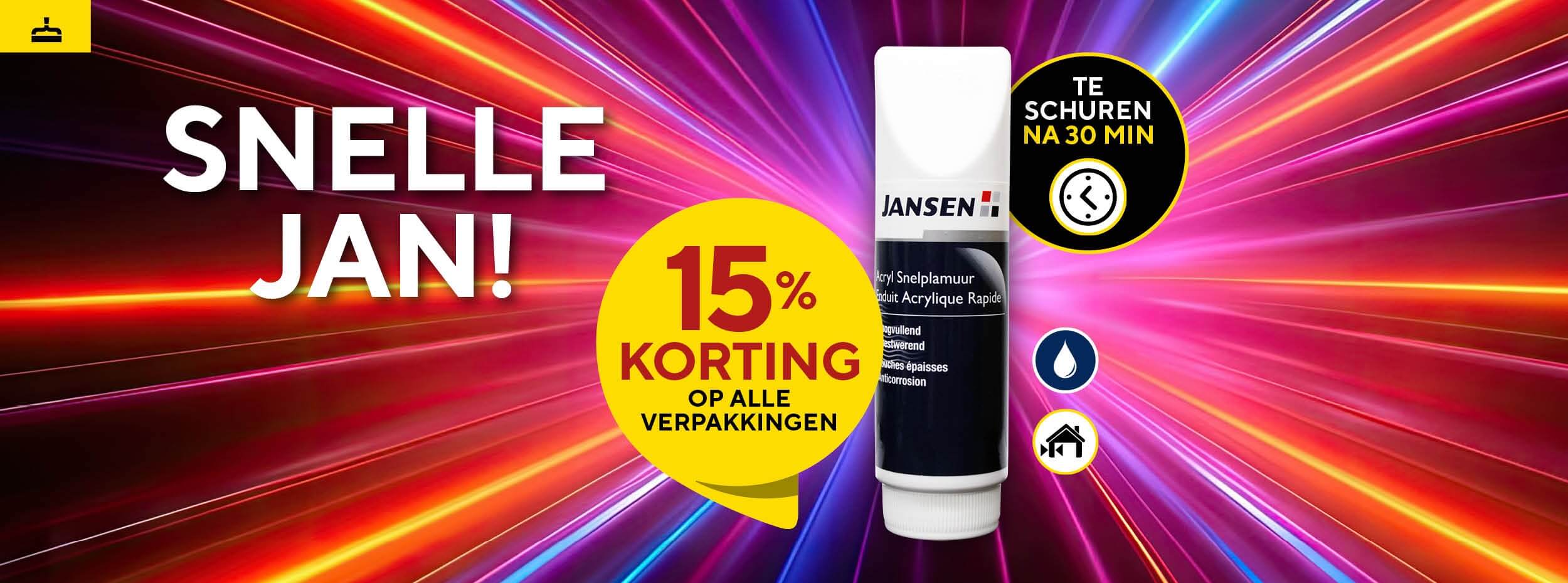 Kortingsactie september - 15% korting op Jansen Acryl Snelplamuur