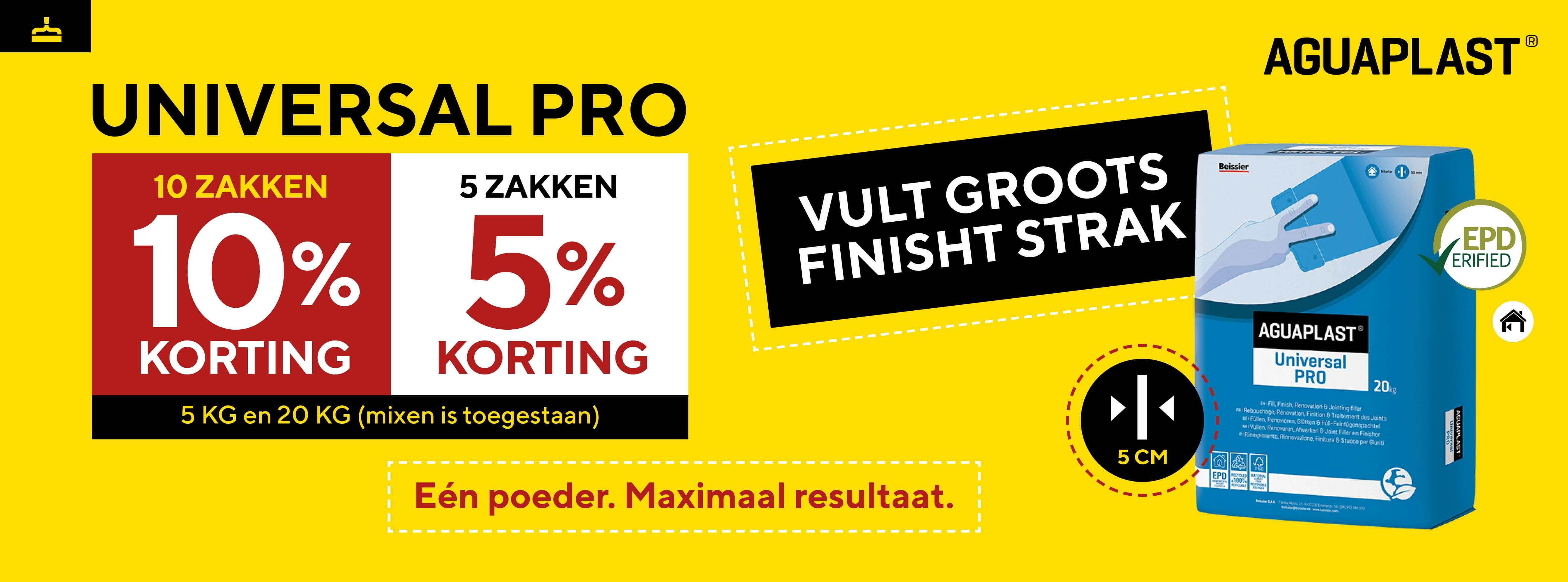 Stapelkorting op de Aguaplast Univeral Pro