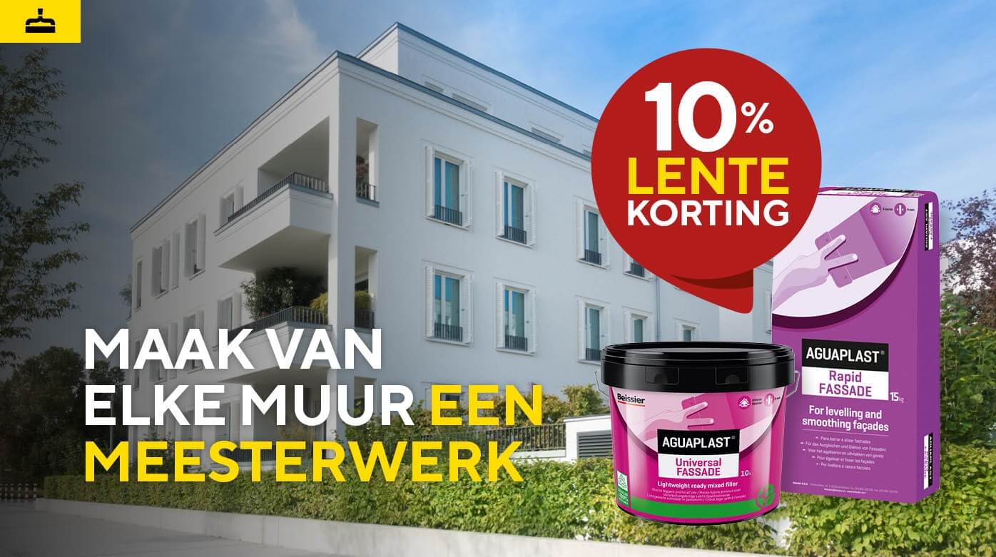 Actie April - 10% korting per pallet Aguaplast Rapid & Universal Fassade